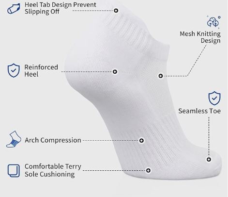 3 Pairs - Adult One Size Fits All white ankle socks