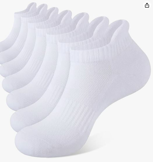 3 Pairs - All White Ankle Socks (kids 9 - 12 yrs old)